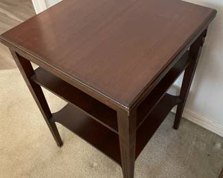 End table 3 tiers $65.00 18”x 18” x 25”t