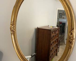 Oval mirror 31”t 25”w