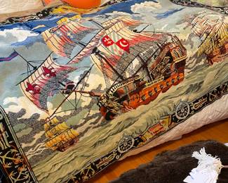 Wall tapestry of ship
