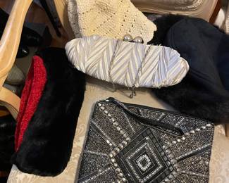 Beaded purses and hats 