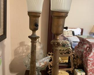 2 antique lamps 