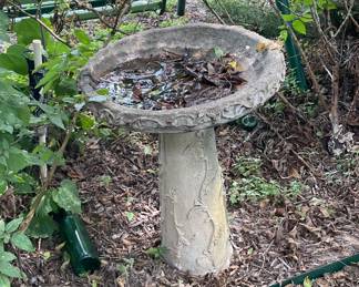 Cement bird bath 