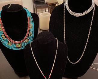 Costume jewelry necklaces