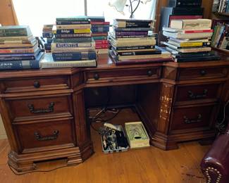 large wood desk