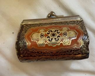 Vintage florentine leather coin purse