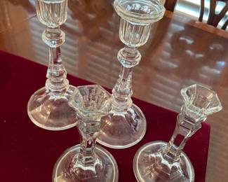 Glass candle holders 