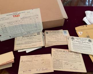 War Ration Books from World Wars 1 and 2