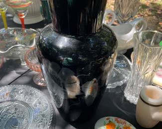 Fenton black vase