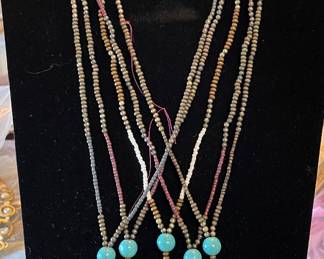 Bead and tassel necklaces