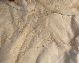 Back side of real fur rug 