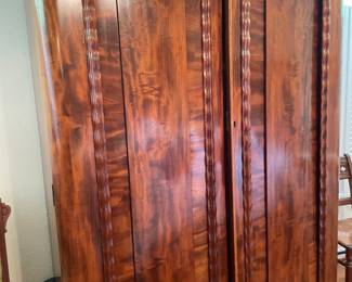 Tiger wood armoire 