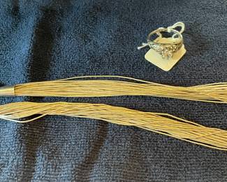 Sterling necklace and ring 