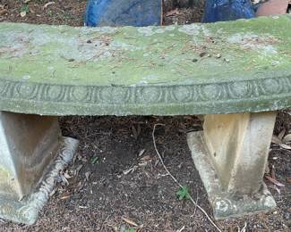 cement garden bench