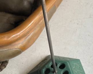 Vintage metal hotel receipt holder