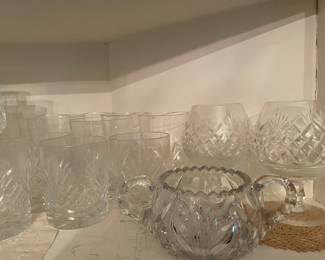 cut crystal glasses