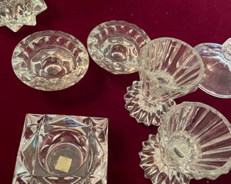 Glass candle holders 