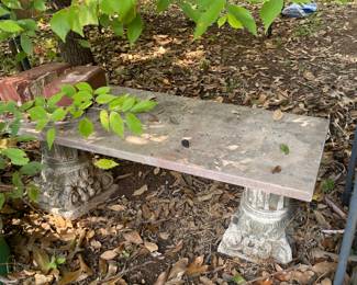 Marble outdoor bench 