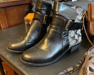 Coach leather boots