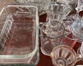  pyrex , syrup pitchers