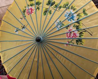 silk asian parasol