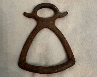 Аncient Roman bronze buckle from the 1st century AD. The Roman Empire. Decorative buckle of Ancient Rome