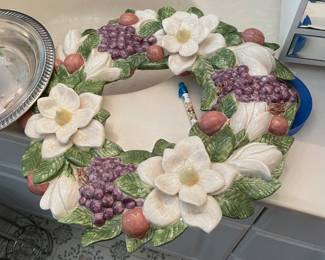 ceramic flower wreath