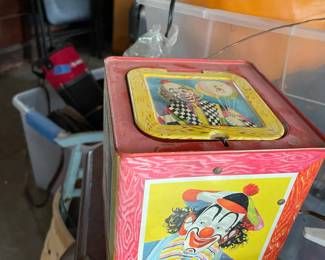 Vintage clown in the box toy 