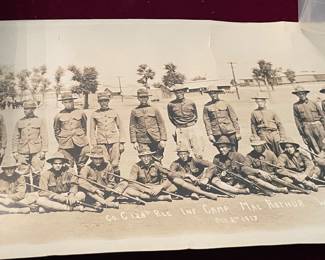 long photo of military Regiment at camp Mac Arthur, 1917 