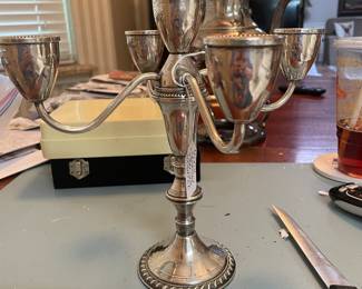silver plated candelabra