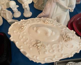 Antique ceramic bowl the lid