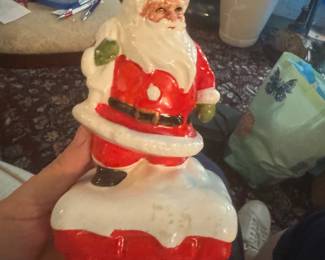 Vintage Lefton Santa Music Box