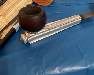 Tobacco pipe aluminum vintage 