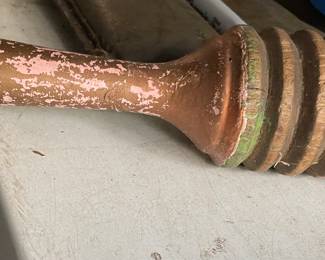 Wood turned kitchen masher 