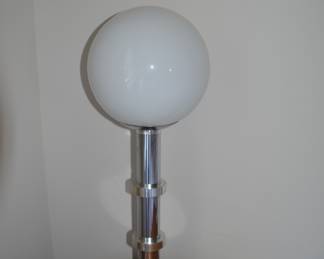 Vintage Chrome Glass Globe Table lamp