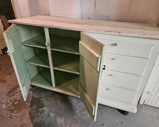 Two piece cabinet shown separately and sold likewise. This is the bottom.