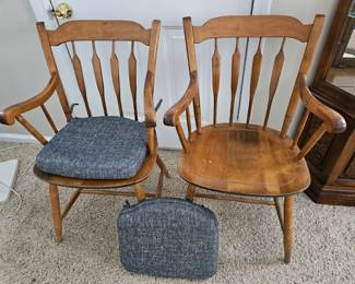 Maple North Carolina pair of marked chairs