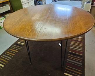 Very nice iron and oak table