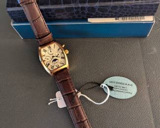 Stauer leather band watch