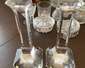 Orrefors Crystal Candlesticks