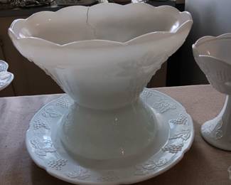 Milkglass punch bowl