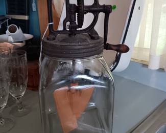 Antique butter churn 