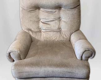 Grey Beige Reclining Armchair