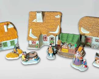 Dept 56 Heritage Village Dickens Village Farm, Poultry Market,  More With Boxes
