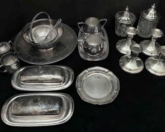 SilverPlated Dining Ware  Candlestick Holders 