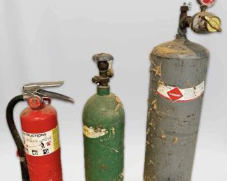 Acetylene, Oxygen, Fire Extinguisher Tanks