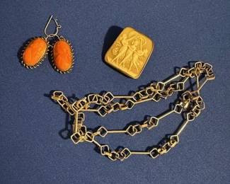 Sterling jewelry and cameos