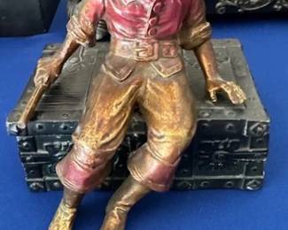 J B Hirsch 20's Pirate on Trinket Box, Metal