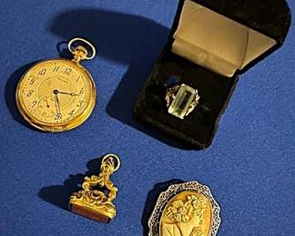 Gold filled pocket watches along with 14k pocket watches