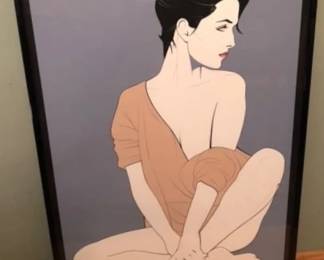 Patrick Nagel framed print "Commemorative #4"