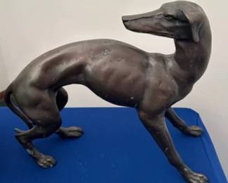Brass Whippet dog figurine